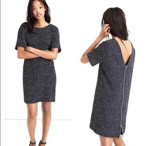 Madewell Zip Back Dress in Scattered Dot